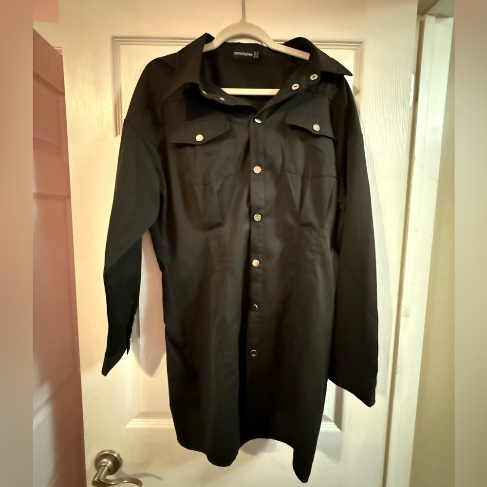PrettyLittleThing Women's Black Shirt Dress